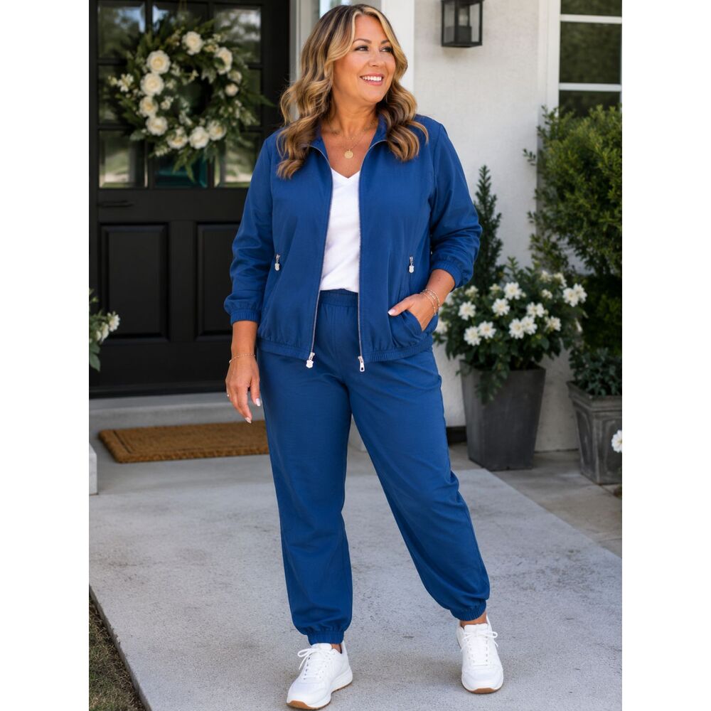 Vintage 90s Kaelin 1X Track Suit Jacket Pants Set NWT